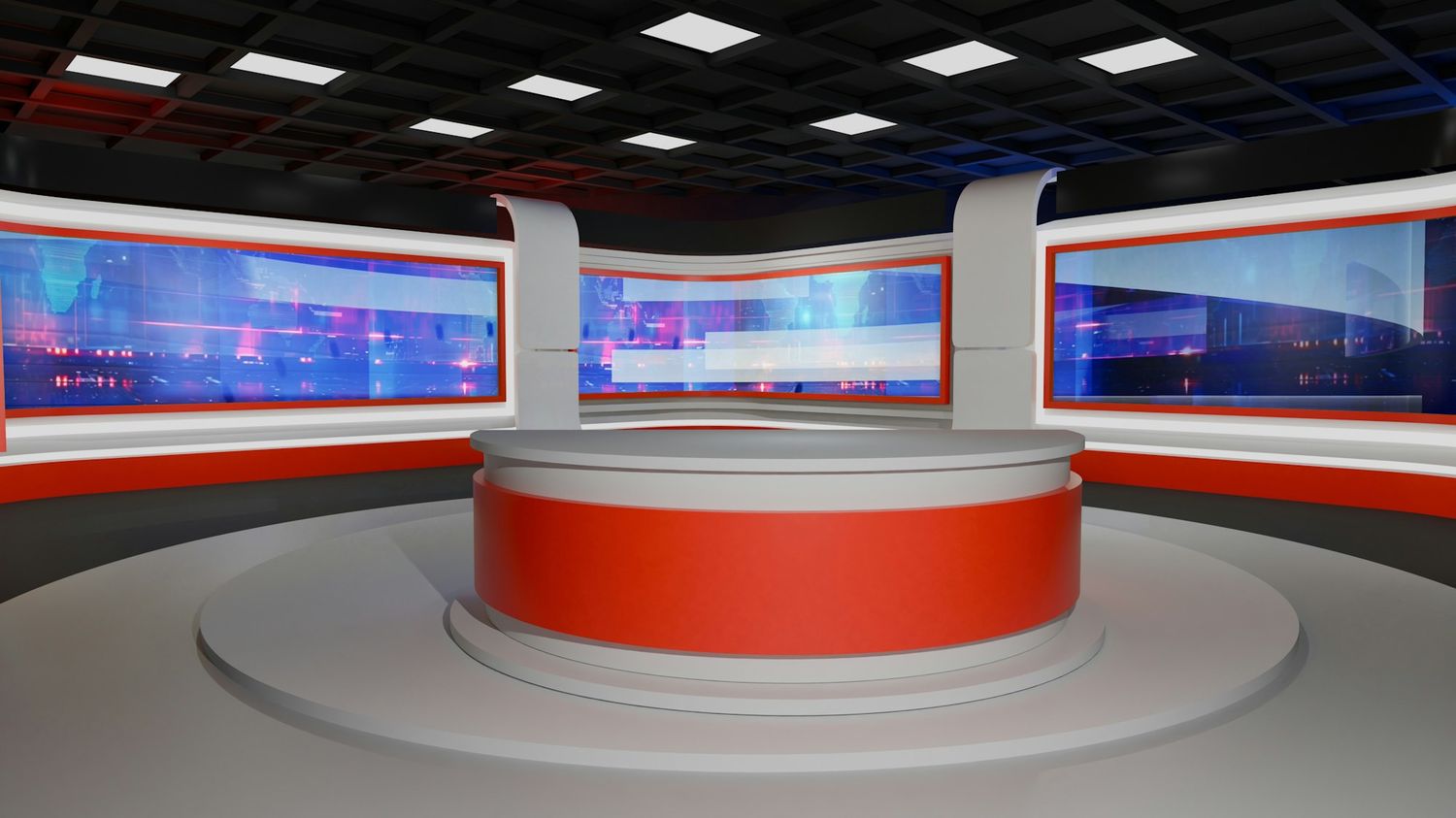 Studio mit fest installierter Kameratechnik